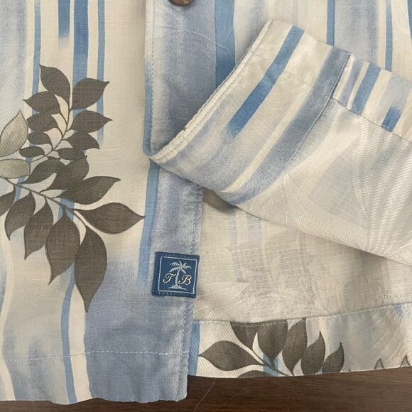 Tommy Bahama men button down hawaiian 100% silk short sleeve campshirt Size L - Picture 7 of 10
